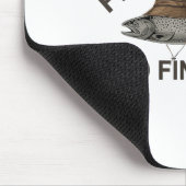 Tapis De Souris Fish Around Find Trout, Funny Fisherman Fishing Jo (Coin)