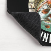 Tapis De Souris Fish Around Find Trout, Funny Fisherman Fishing Jo (Coin)