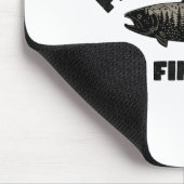 Tapis De Souris Fish Around Find Trout, Funny Fisherman Fishing Jo (Coin)