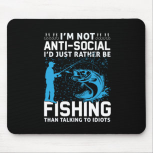 Tapis De Souris Fisher Je Préférerais Plutôt Pêcher