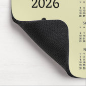 Tapis De Souris Fitness 2026 Calendar Mousepad (Coin)