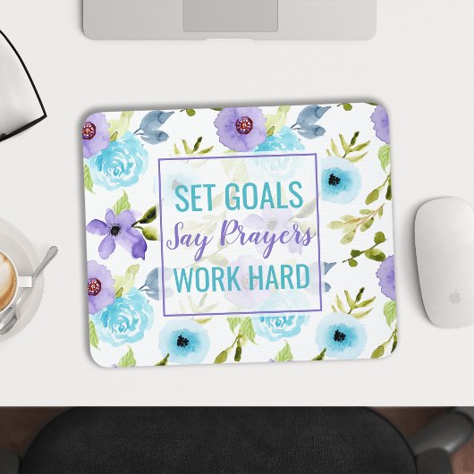 Tapis De Souris Fixer des objectifs dire que les prières travaille