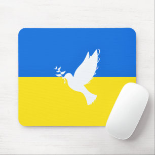 Tapis De Souris Flag of Ukraine - Dove of Peace - Freedom - Peace