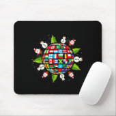 Tapis De Souris Flags Of The World, Xmas Around The Globe (Avec souris)