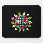 Tapis De Souris Flags Of The World, Xmas Around The Globe (Devant)
