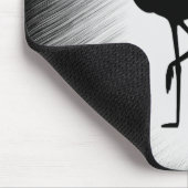 Tapis De Souris Flamant noir et blanc (Coin)