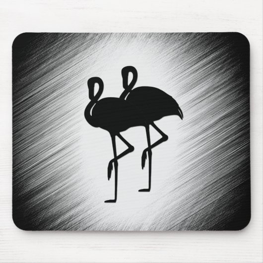 Tapis De Souris Flamant noir et blanc (Devant)