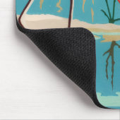 Tapis De Souris Flamant Rétro (Coin)