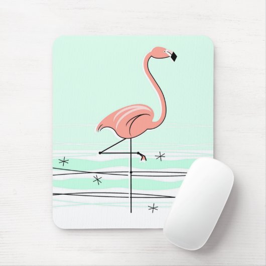 Tapis De Souris Flamant rose Aqua mousepad (Avec souris)