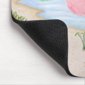Tapis De Souris Flamant rose dans le marais Mousepad (Coin)