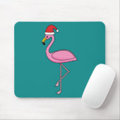 Tapis De Souris Flamant rose de Noël avec Santa Hat (Avec souris)