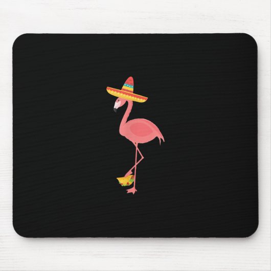 Tapis De Souris Flamant rose Drôle Nourriture Mexicaine Taco Lover (Devant)