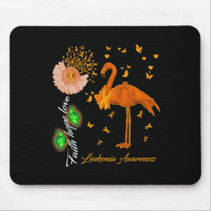 Tapis De Souris Flamant rose Faith Hope Love Leukemia Sensibilisat