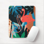 Tapis De Souris Flamant rose funky (Avec souris)