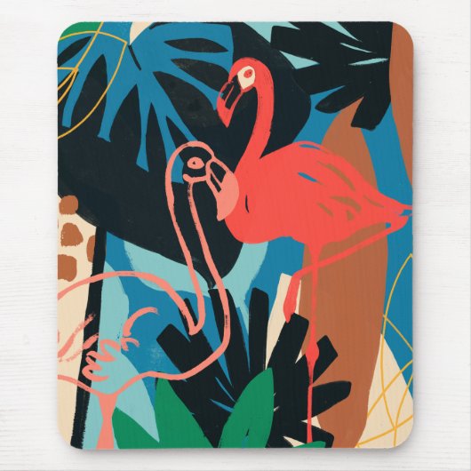Tapis De Souris Flamant rose funky (Devant)