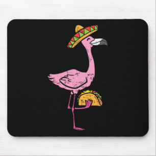 Tapis De Souris Flamant rose mexicain Tacos Cute Cinco De Mayo Fie