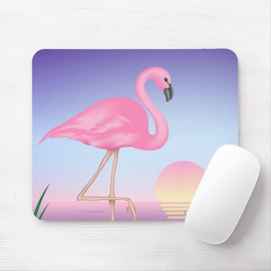 Tapis De Souris Flamant rose Mousepad (Avec souris)