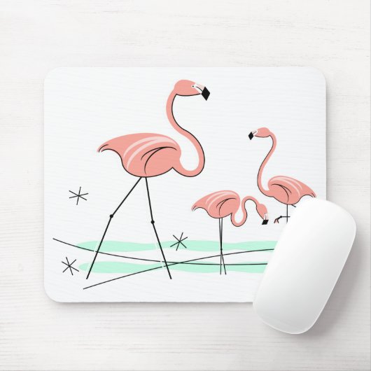 Tapis De Souris Flamant rose Ocean Trio 2 mousepad (Avec souris)