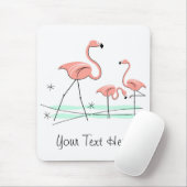 Tapis De Souris Flamant rose Ocean Trio 2 "Texte" mousepad (Avec souris)