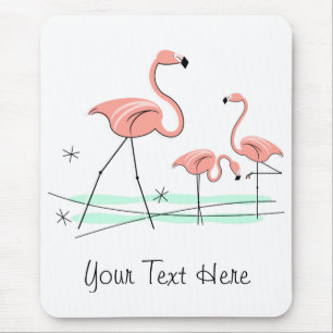 Tapis De Souris Flamant rose Ocean Trio 2 "Texte" mousepad