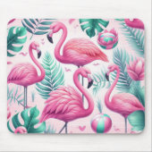 Tapis De Souris Flamant rose rose Conception tropicale (Devant)
