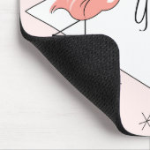 Tapis De Souris Flamant rose rose diamant Nom mousepad (Coin)