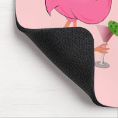 Tapis De Souris Flamant rose rose drôle Mousepad (Coin)