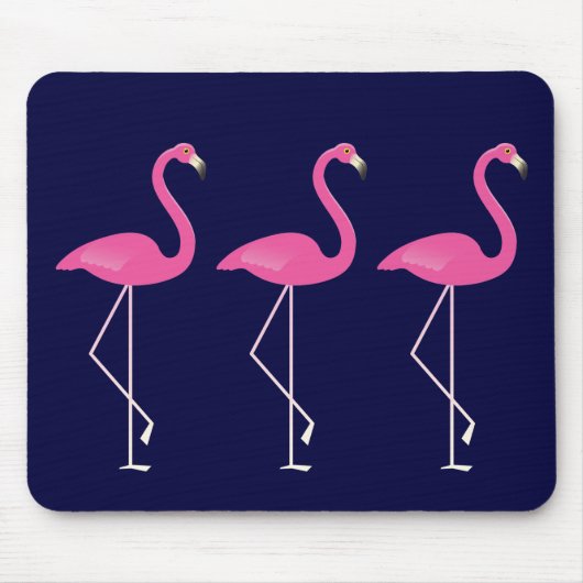 Tapis De Souris Flamant rose rose Mousepad (Devant)