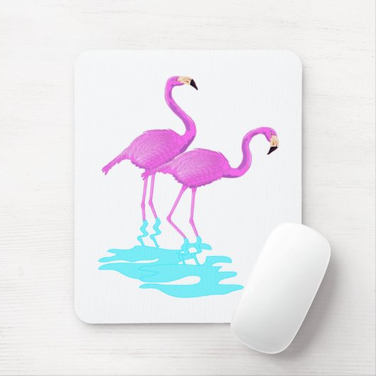 Tapis De Souris Flamant rose rose Mousepad (Avec souris)