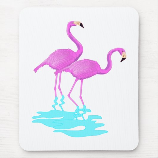 Tapis De Souris Flamant rose rose Mousepad (Devant)