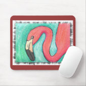 Tapis De Souris Flamant rose rose - mousepad artsy (Avec souris)