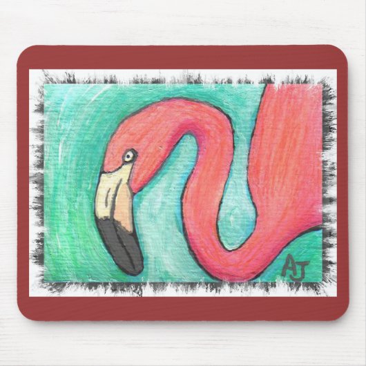Tapis De Souris Flamant rose rose - mousepad artsy (Devant)