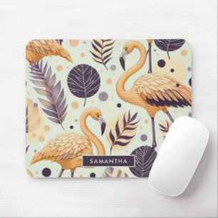 Tapis De Souris Flamant rose vintage sans couture