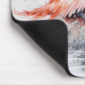 Tapis De Souris Flamant rose volant hors de l'eau (Coin)