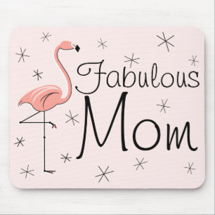 Tapis De Souris Flamants roses rose "Fabulous Mom" mousepad