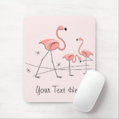 Tapis De Souris Flamants roses rose Trio 2 "Texte" mousepad (Avec souris)