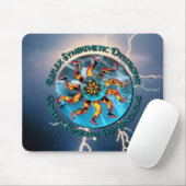 Tapis de souris flamboyant de Starburst de main et (Avec souris)