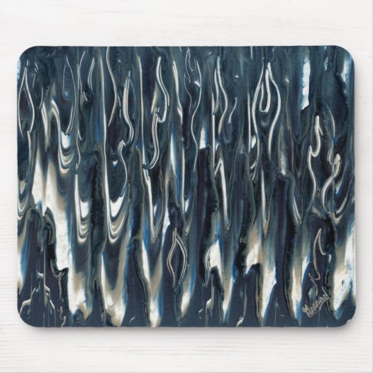 Tapis De Souris Flame bleue cool (Devant)