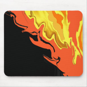 Tapis De Souris Flames la nuit