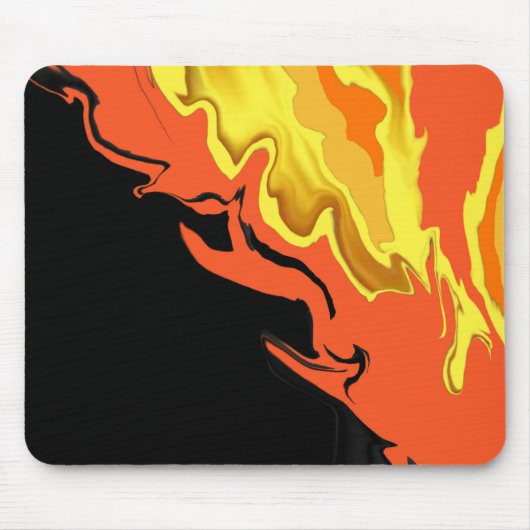 Tapis De Souris Flames la nuit (Devant)