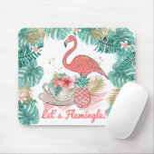 Tapis De Souris Flamingle Parties scintillant rose et or Flamant r (Avec souris)