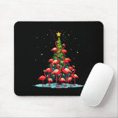 Tapis De Souris Flamingo Christmas Tree Funny Nkie Holiday Flaming (Avec souris)