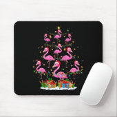 Tapis De Souris Flamingo Christmas Tree Lights Santa Hat Nk Flamin (Avec souris)
