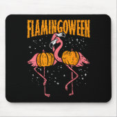 Tapis De Souris Flamingoween Pumpkin Flamingos Funny Bird Hallowee (Devant)