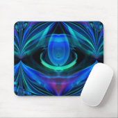 Tapis De Souris Flamme bleue Mousepad Abstrait (Avec souris)