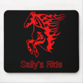 Tapis De Souris Flamme feu rouge Bronco Mustang Cheval sauvage (Devant)