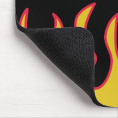 Tapis De Souris Flammes Jaune, Rouge et Noir Personnalisées (Coin)