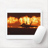 Tapis De Souris Flammes Jet Fighter (Avec souris)