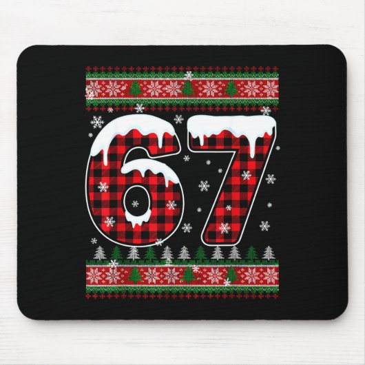 Tapis De Souris Flanelle Flocon Six Sept Noël 67 Mème (Devant)