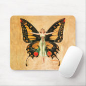 Tapis De Souris Flapper Butterfly Flying Woman Illustration (Avec souris)